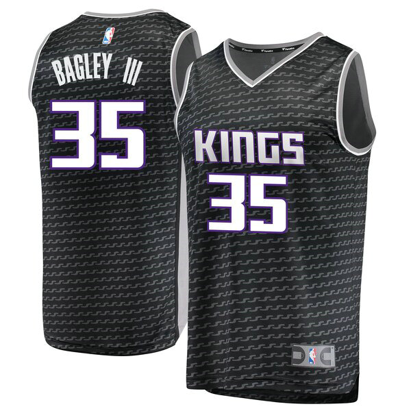 Maillot Sacramento Kings Homme Marvin Bagley III 32 Statement Edition Noir